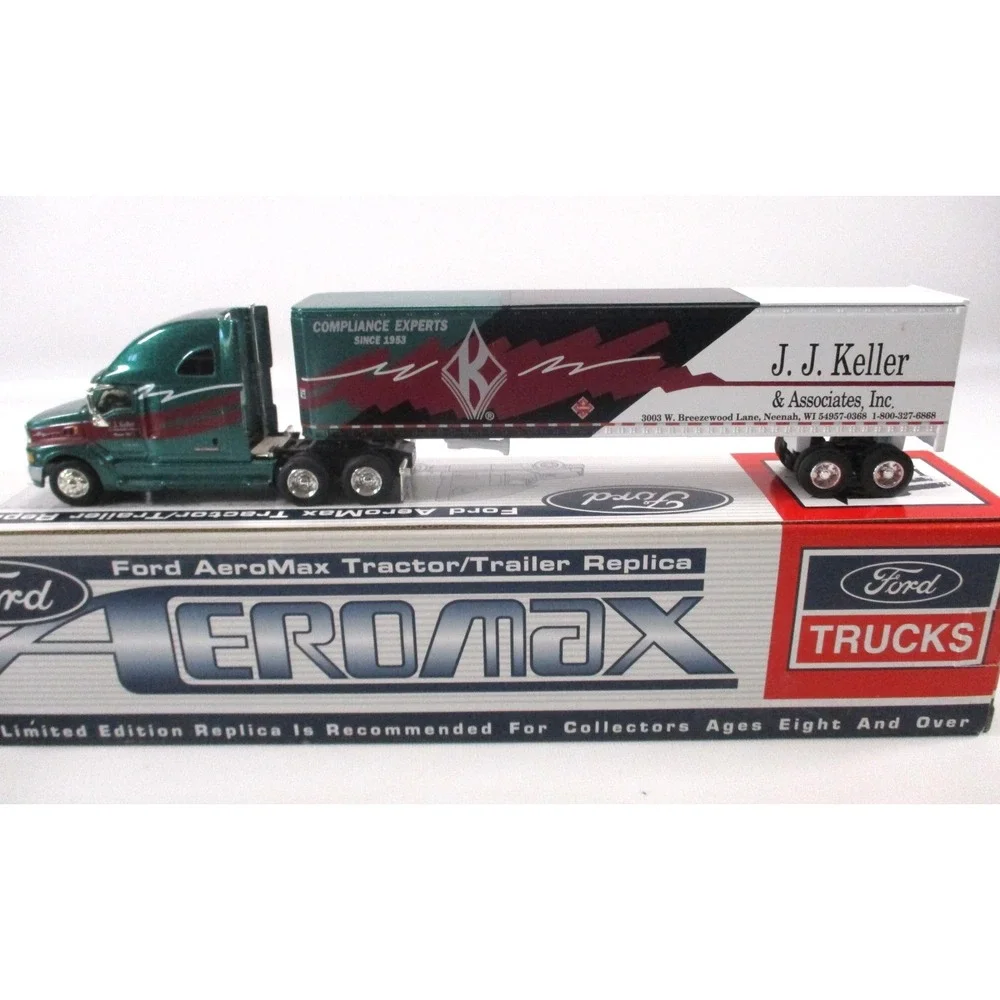 JJ Keller Compliance Experts 1/64 Ford Aeromax Tractor Trailer Liberty Spec Cast
